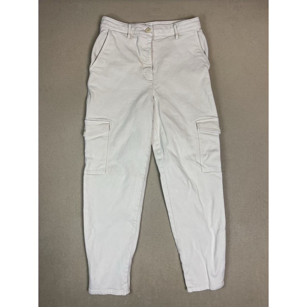 Wilfred Free Cargo Pants Womens 8 Tapered Off-White High Rise Utility EUC